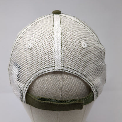 Race To Robie Creek Strapback Mesh Back Trucker Hat Green OSFA District