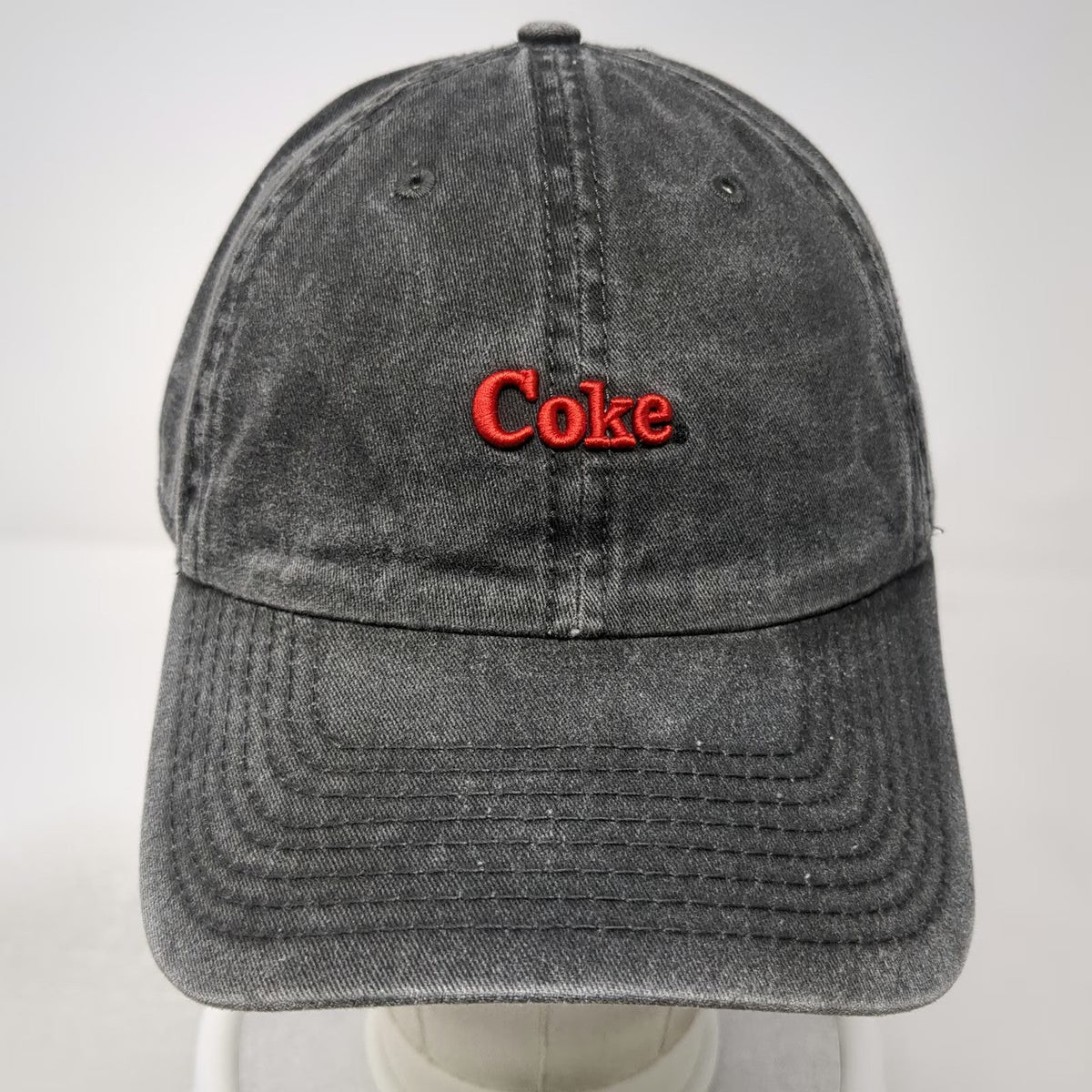 American Needle Baseball Cap Gray One Size Coke Coca-Cola Slideback Cotton Hat