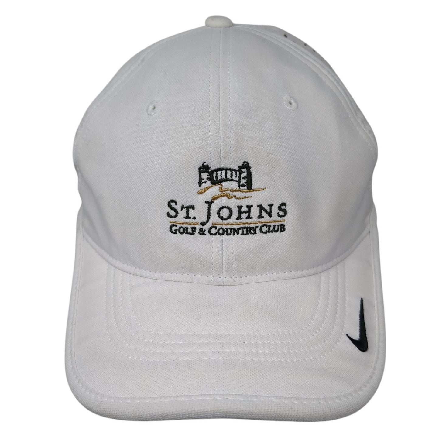 St. John's Golf & Country Club Strapback Hat White One Size Laser Cut