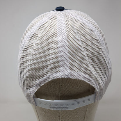 D.L. Evans Bank Patch Mesh Back Trucker Hat Blue One Size Richardson