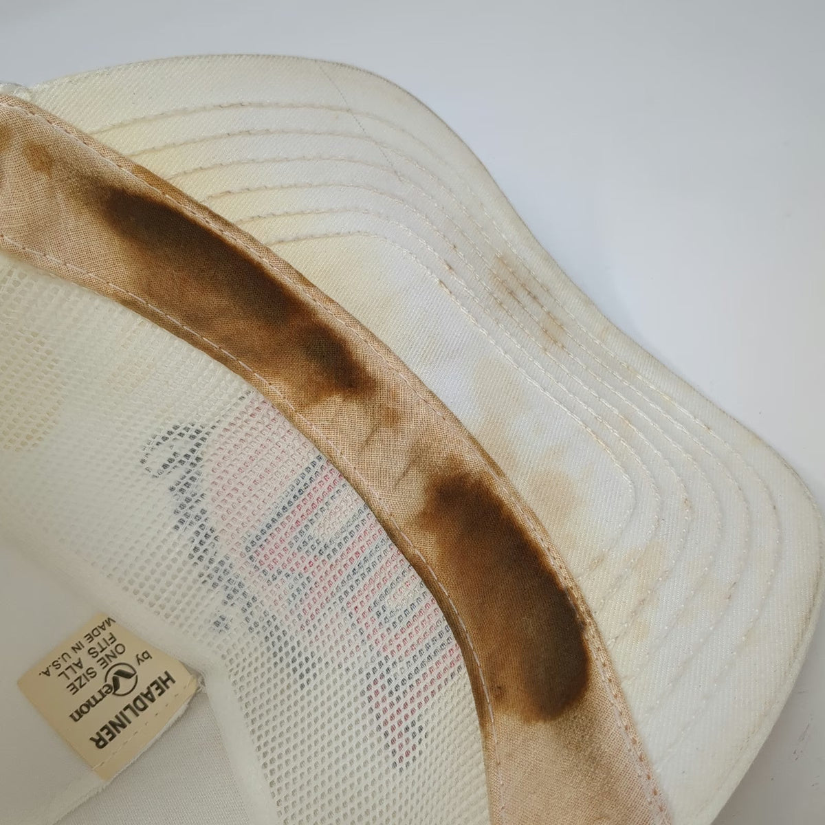 Headliner American NDT Products Inc 5 Panel White Hat One Size Rope Strapback