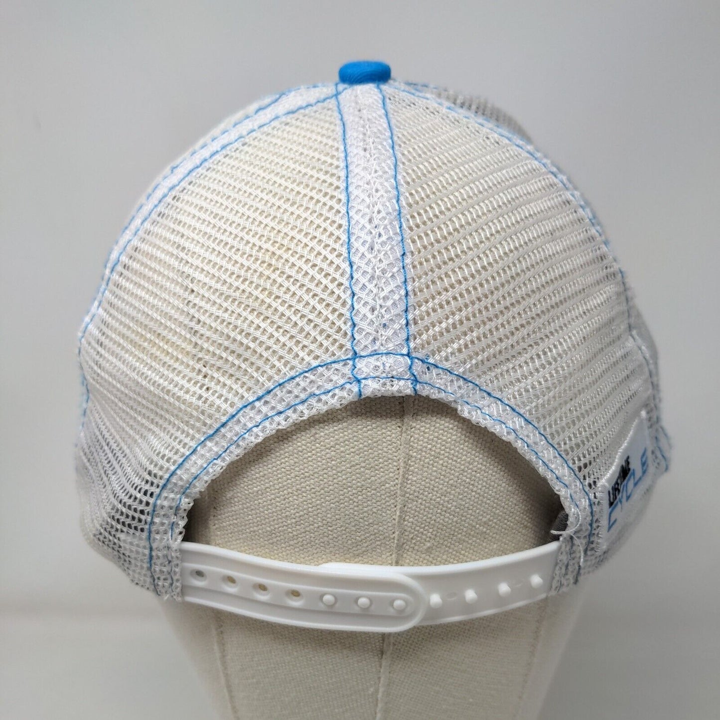 Lifetime Cycle Snapback Trucker Hat Blue One Size Mesh Back ADJ 3Sixty Flex