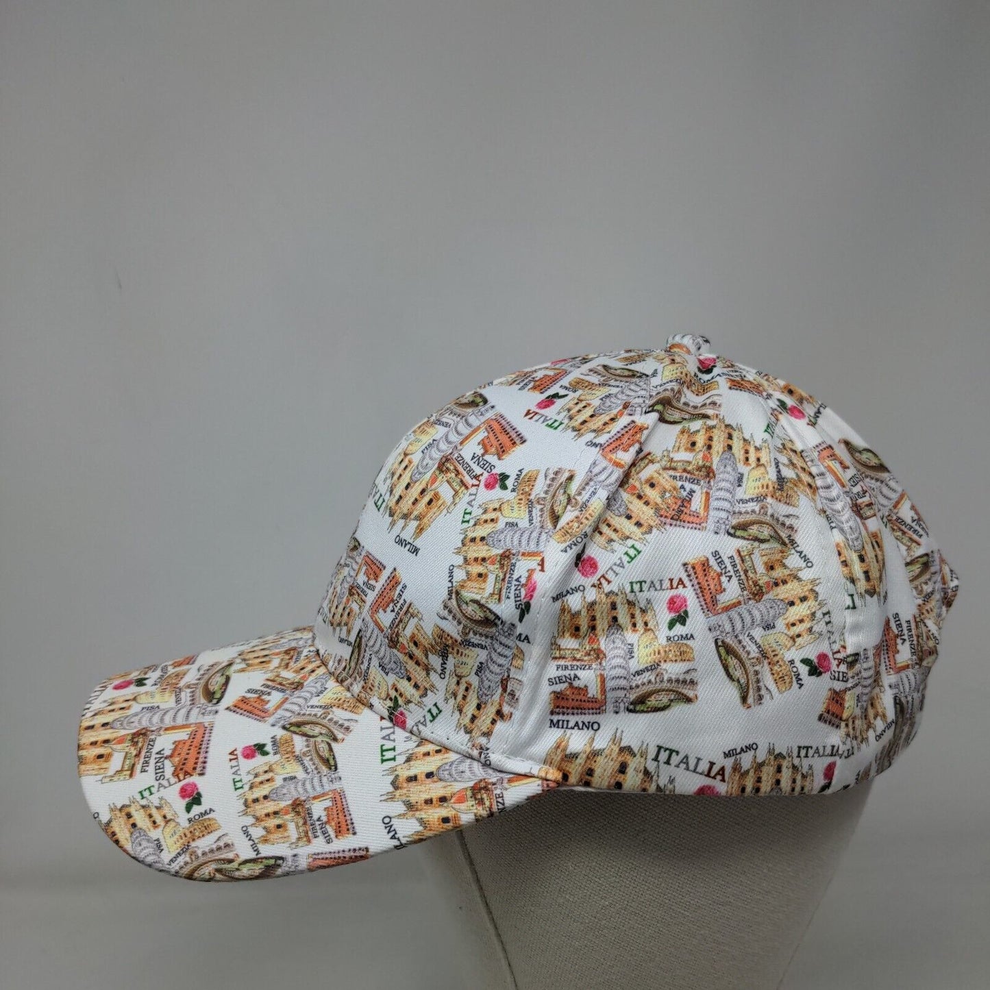 Milano Italia Roma Slideback Hat Multicolor One Size Adjustable Graphic Print