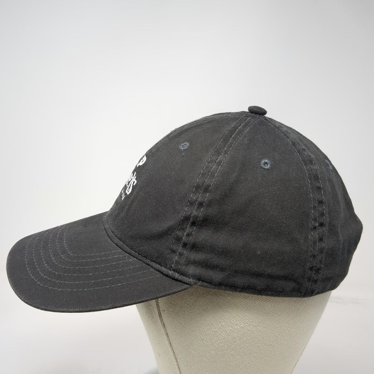 Peet's Coffee Baseball Cap Gray One Size Leather Strapback Hat Embroidered Logo