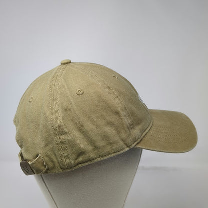 Vuori Baseball Cap Brown White One Size Slideback Strap Embroidered Logo Hat