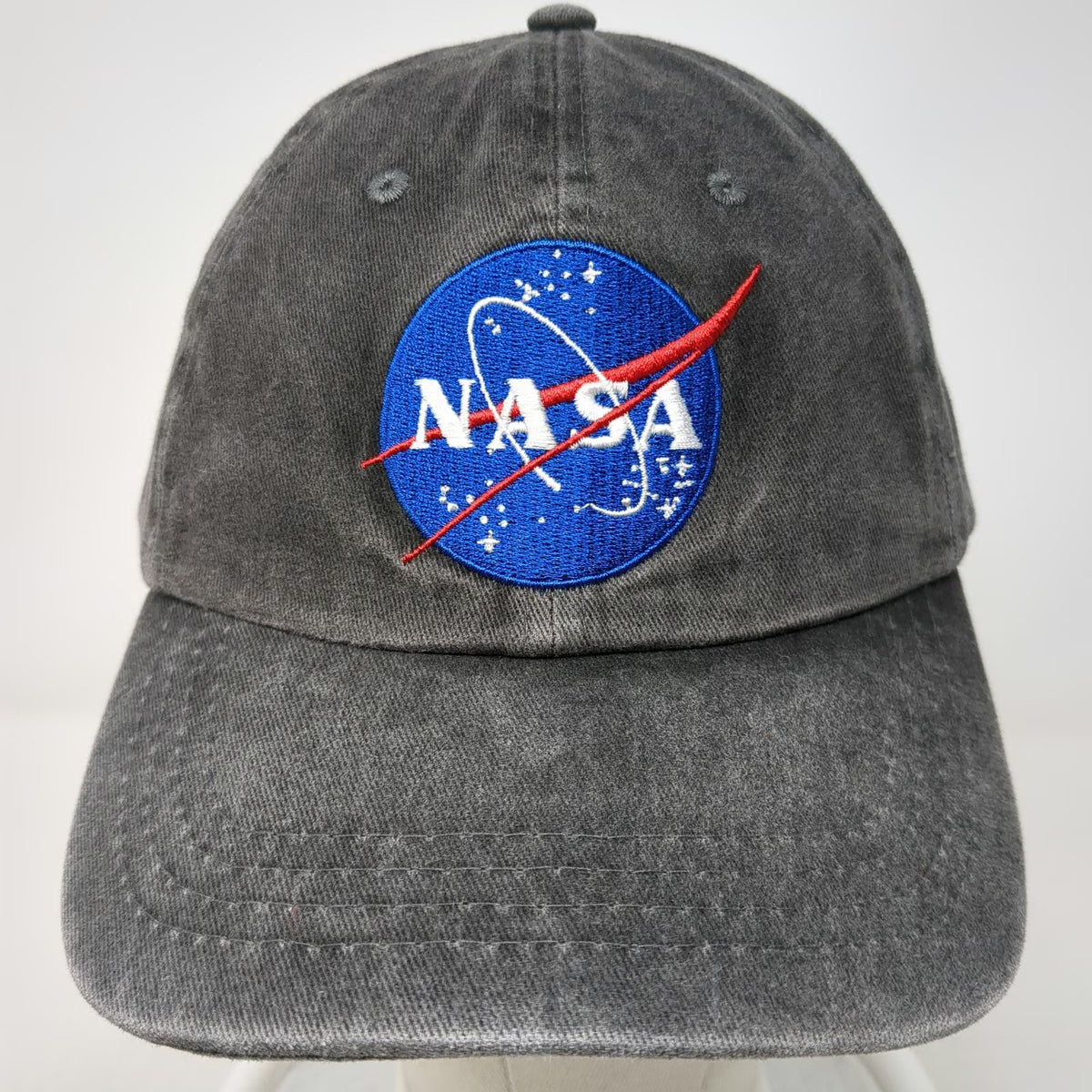 NASA Meatball Logo Gray One Size Baseball Cap Slideback Adjustable Cotton Hat