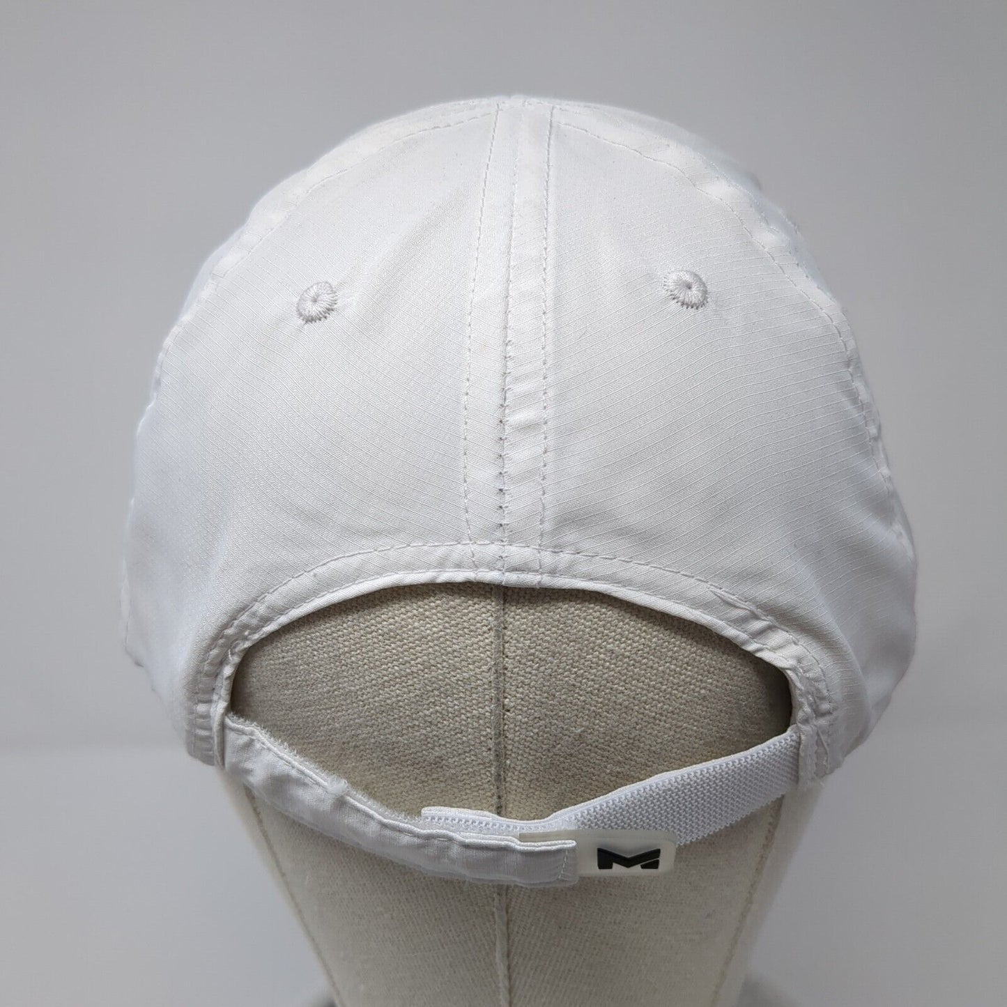 Mission Strapback Hat White One Size Adjustable 6 Panel Wet To Cool Blank