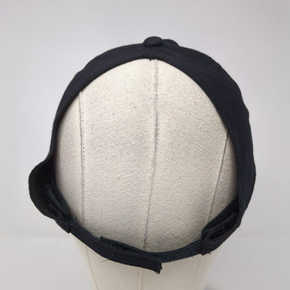 DYJ Strapback Hat Bun Ponytail Black One Size Adjustable Embroidered