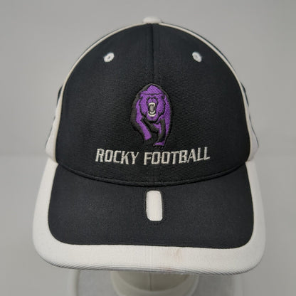 Rocky Football Fitted Hat Black 6 7/8-7 3/8 Embroidered 698F Pacific Headwear