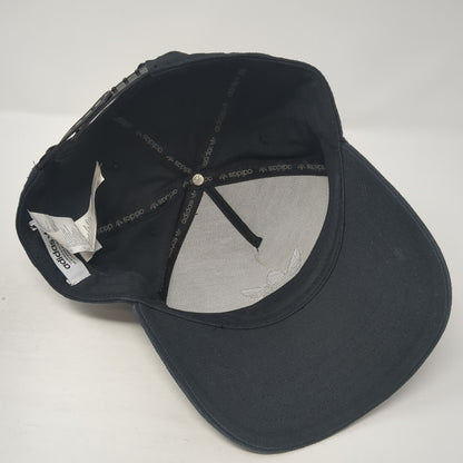 Adidas Trefoil Snapback Hat Black One Size Embroidered Logo Adjustable