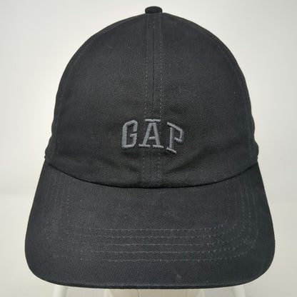Gap Black Baseball Cap OSFM Adjustable Cotton Embroidered Logo Curved Brim Hat