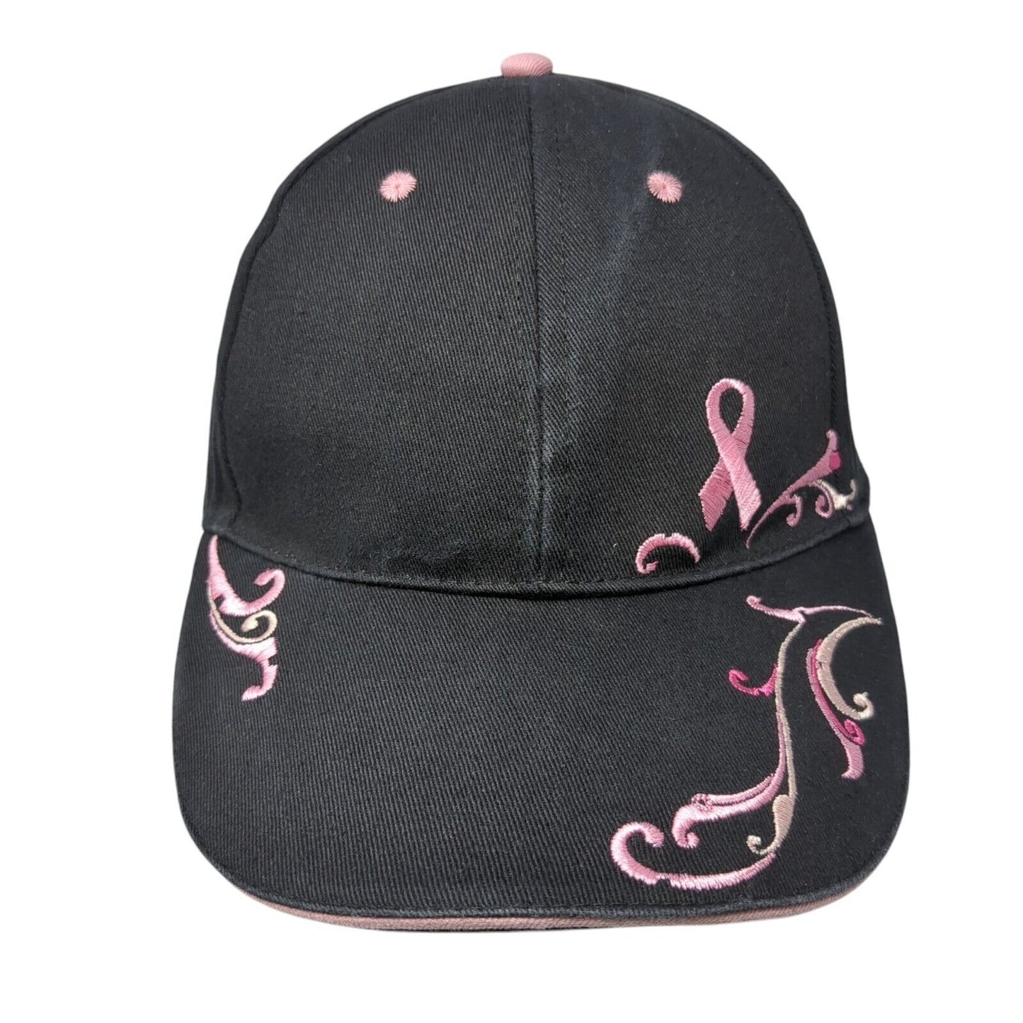 Pink Ribbon Slideback Hat Black One Size The Breast Cancer Site 6 Panel