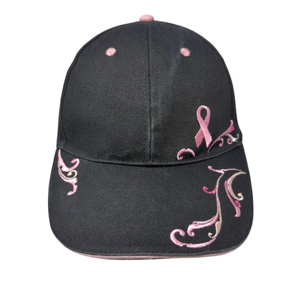 Pink Ribbon Slideback Hat Black One Size The Breast Cancer Site 6 Panel