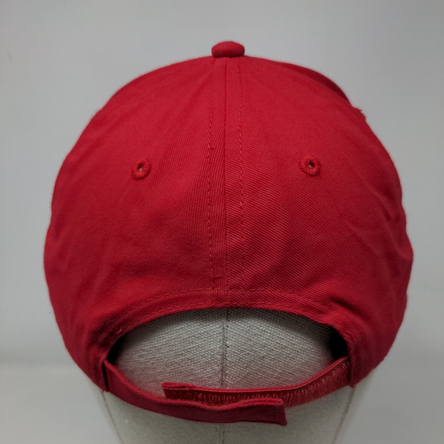 Letter W Youth Strapback Hat Red OS Adjustable Embroidered Vented Holes Otto