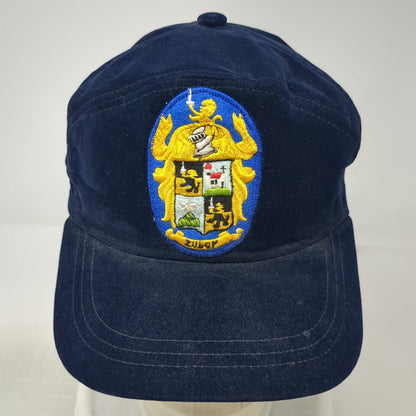 Snapback Blue One Size Velvet Embroidered Zuber Family Crest Coat of Arms Hat