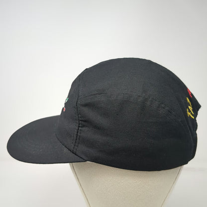 Looney Tunes 5 Panel Hat Black Vintage Taz the Season Christmas Lights Holiday