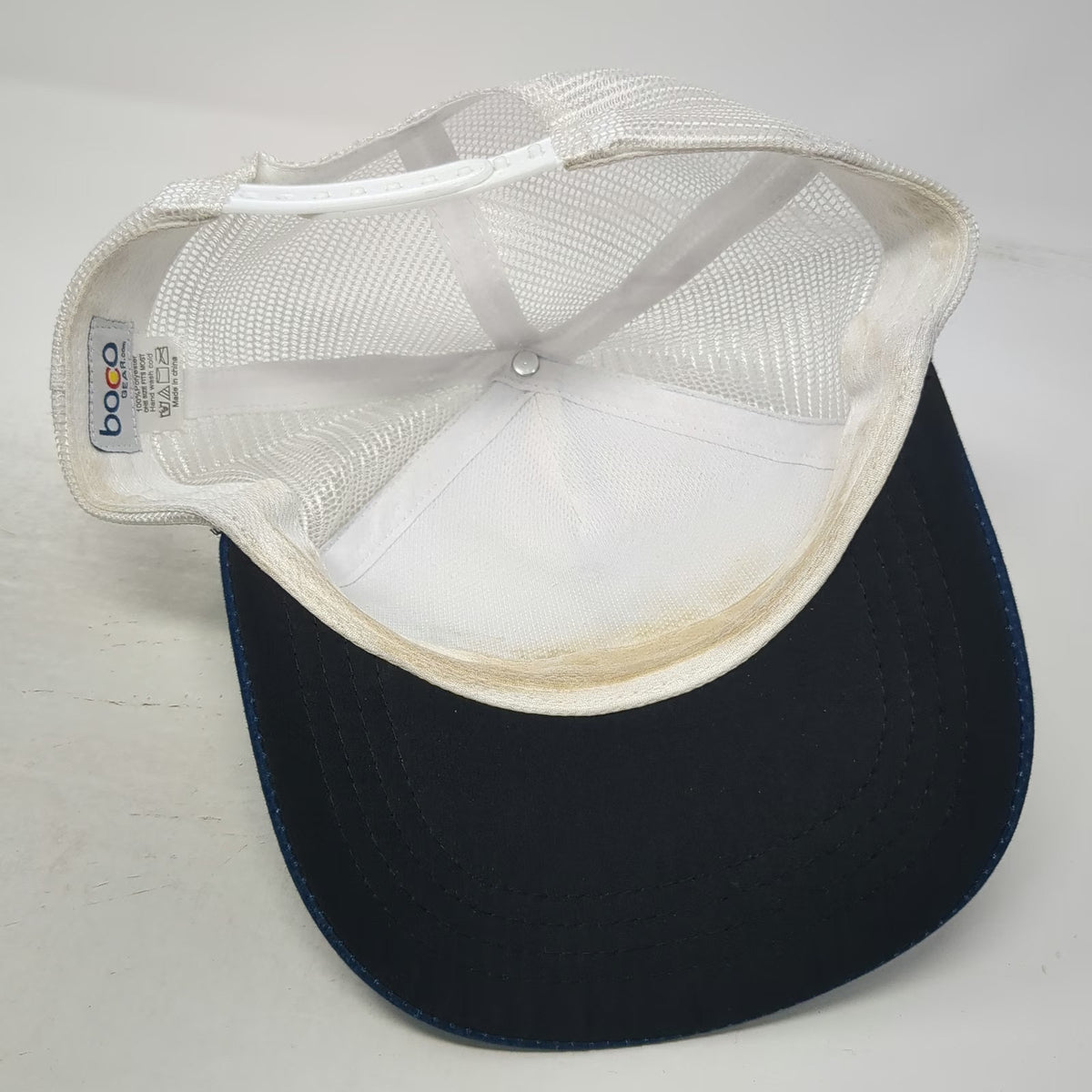 BOCO Gear Blue White One Size Trucker Hat Mountain Graphic Snapback Mesh Back