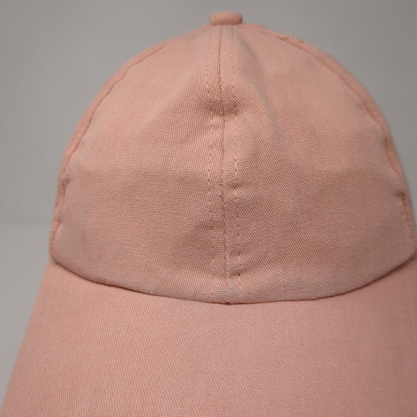 Unbranded Strapback Hat Solid Pink One Size Adjustable Blank 6 Panel