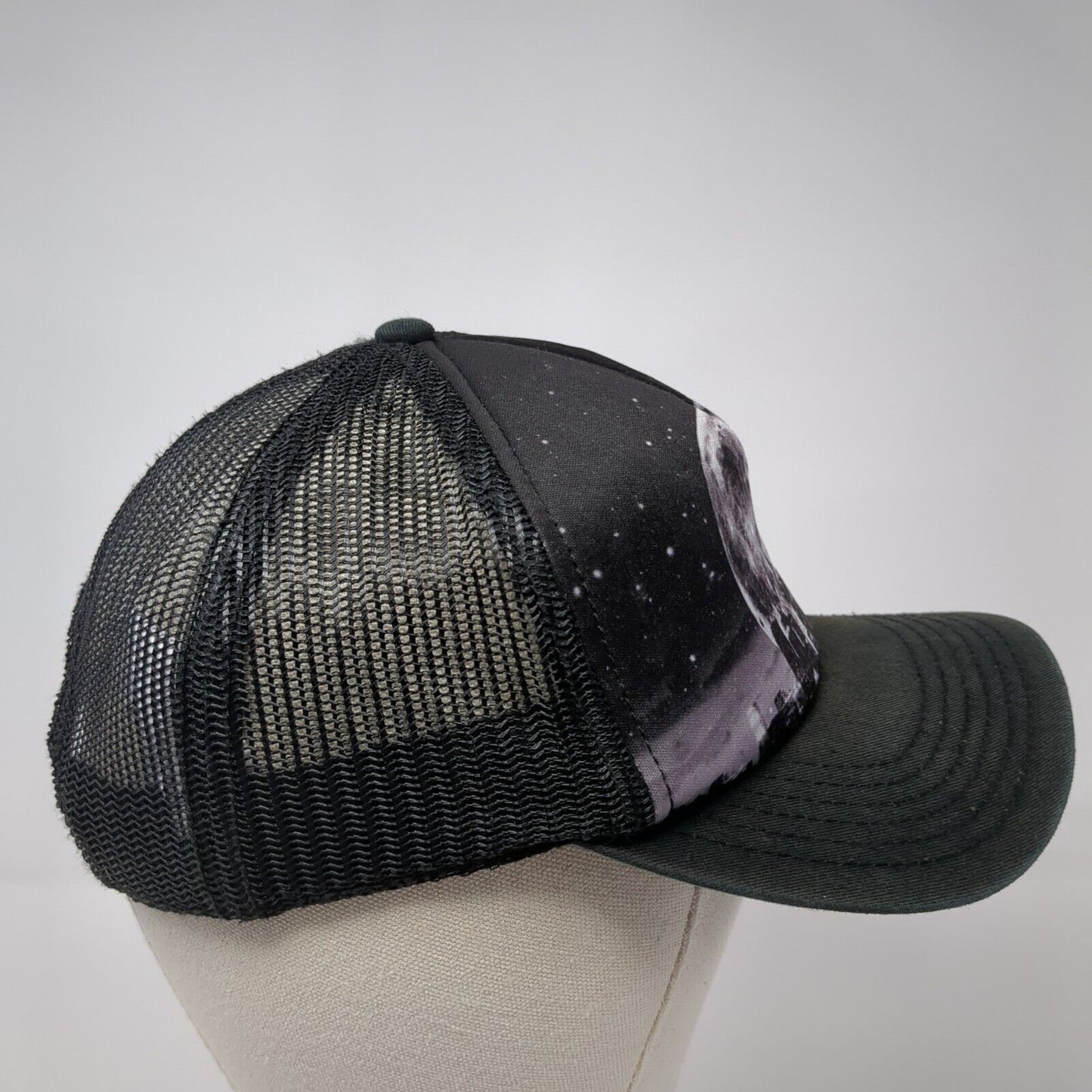 Old Navy Snapback Trucker Hat Black One Size Adjustable Mesh Back Polyester