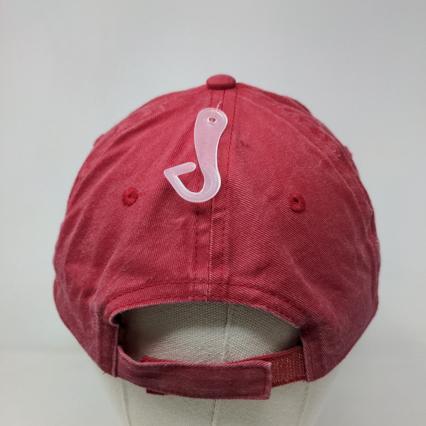 Unbranded Men's Strapback Hat Red OSFM Blank Adjustable Vent Holes