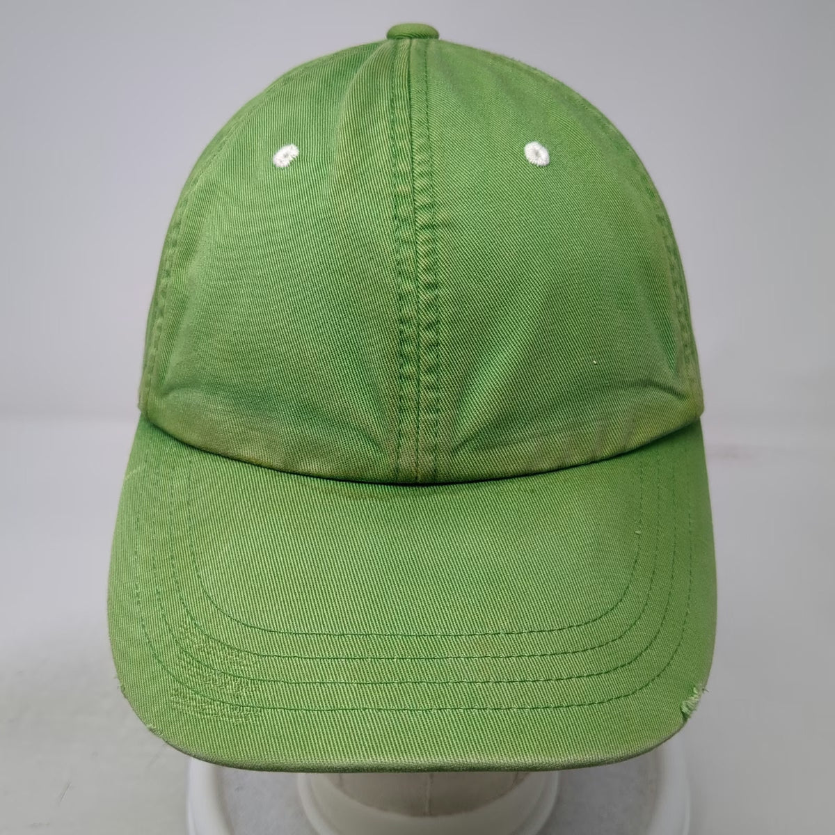 Old Navy Baseball Cap Green One Size Strapback Orange Under Brim Cotton Hat