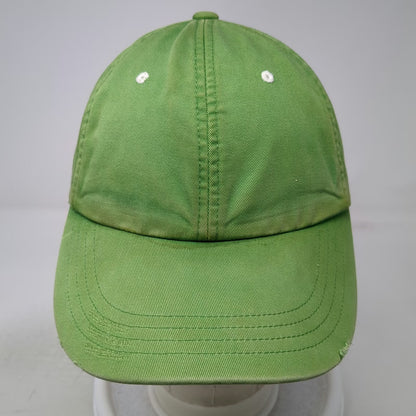 Old Navy Baseball Cap Green One Size Strapback Orange Under Brim Cotton Hat