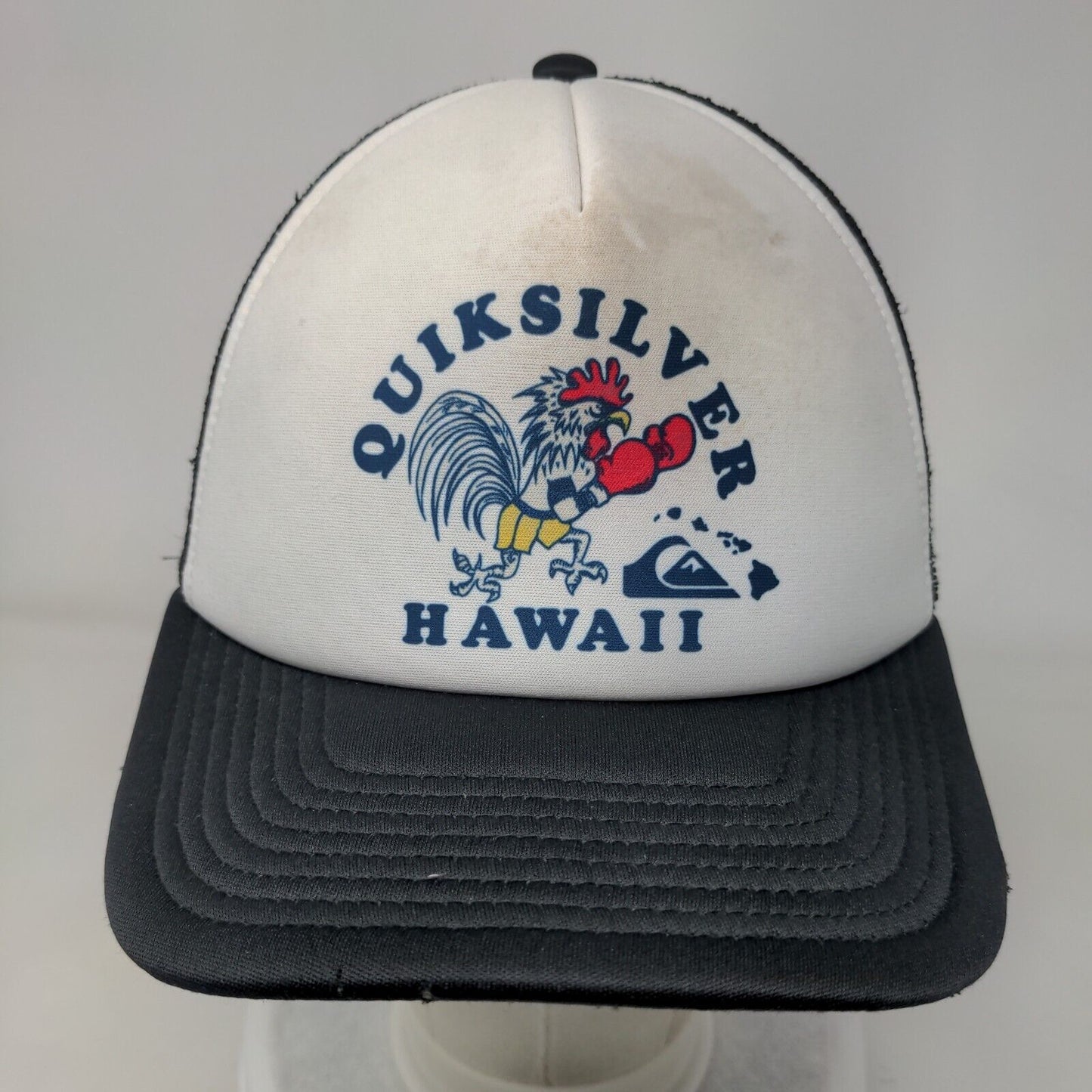 Quiksilver Hawaii Snapback Trucker Hat Black OSFM Adjustable Mesh Back