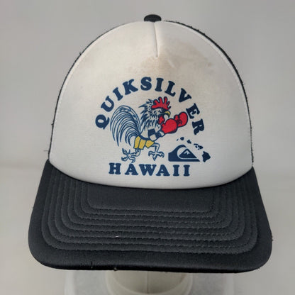 Quiksilver Hawaii Snapback Trucker Hat Black OSFM Adjustable Mesh Back