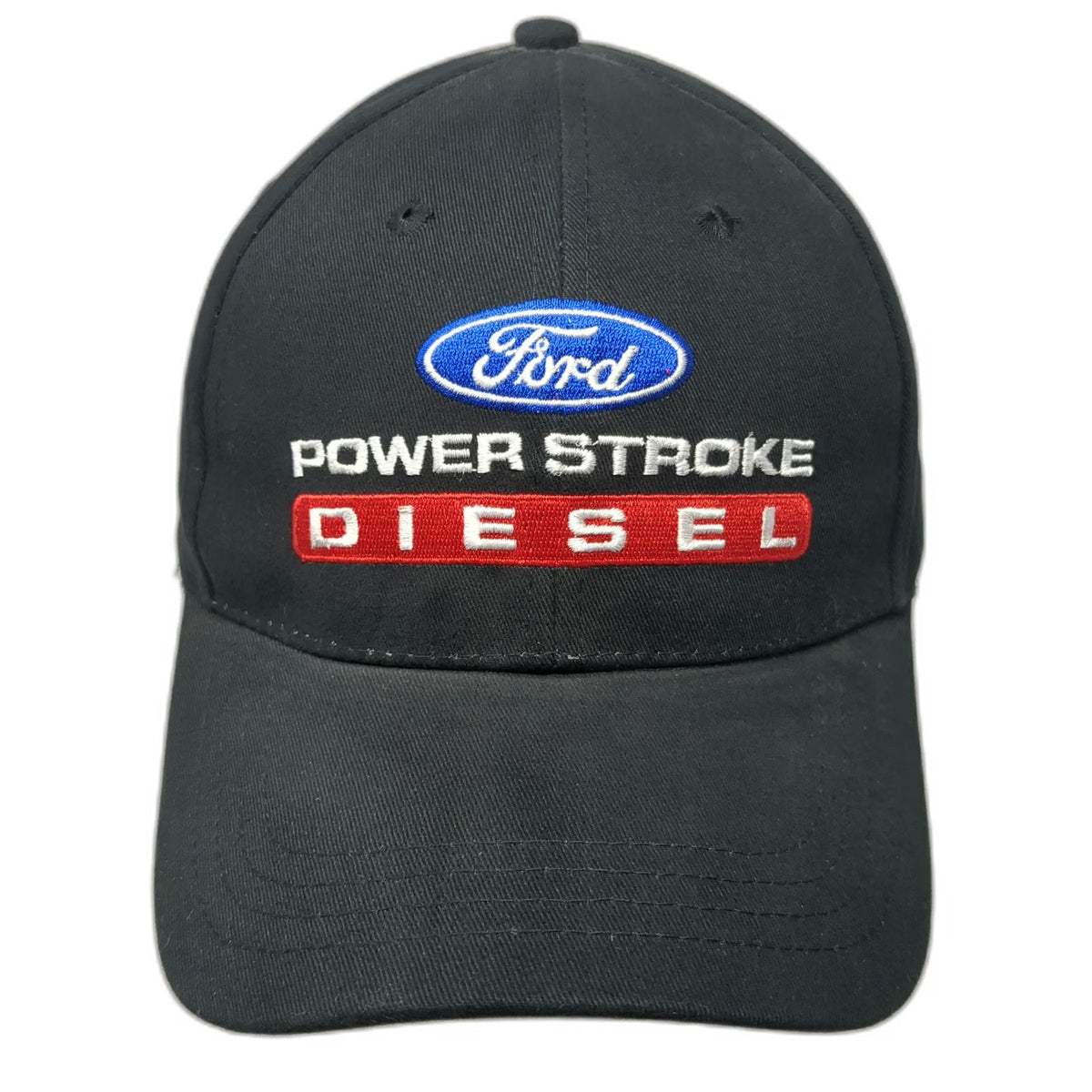 Ford Power Stroke Diesel Embroidered Black Baseball Cap Hat One Size Slideback