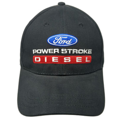 Ford Power Stroke Diesel Embroidered Black Baseball Cap Hat One Size Slideback