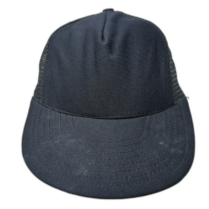 North Star Trucker Hat Blue Mesh Back Snapback Made in USA Blank Vintage