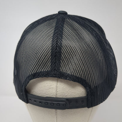 208 Properties Patch Snapback Trucker Hat Black One Size Mesh Back