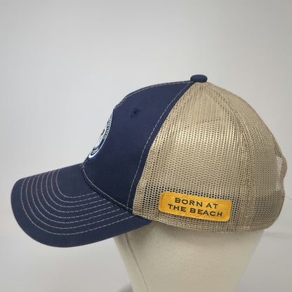 Pelican Brewing Baseball Cap Blue One Size Mesh Back Patch Born at the Beach Hat
