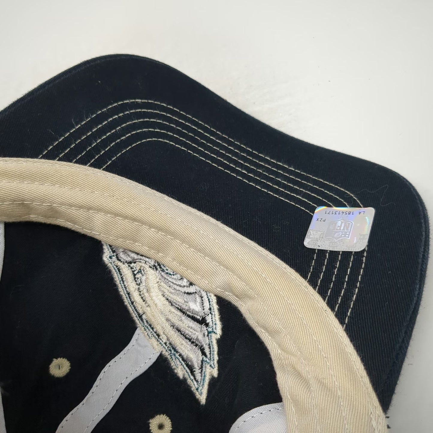 NFL Team Apparel Philadelphia Eagles Baseball Cap Hat Blue Beige One Size Logo