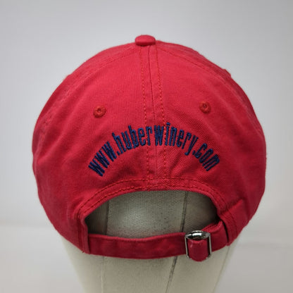 Cobra Caps Baseball Cap Red One Size Got Wine Huber Winery Buckle Slideback hat