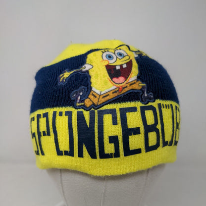Nickelodeon Toddler Boys Knit Beanie Hat Yellow 100% Acrylic Embroidered
