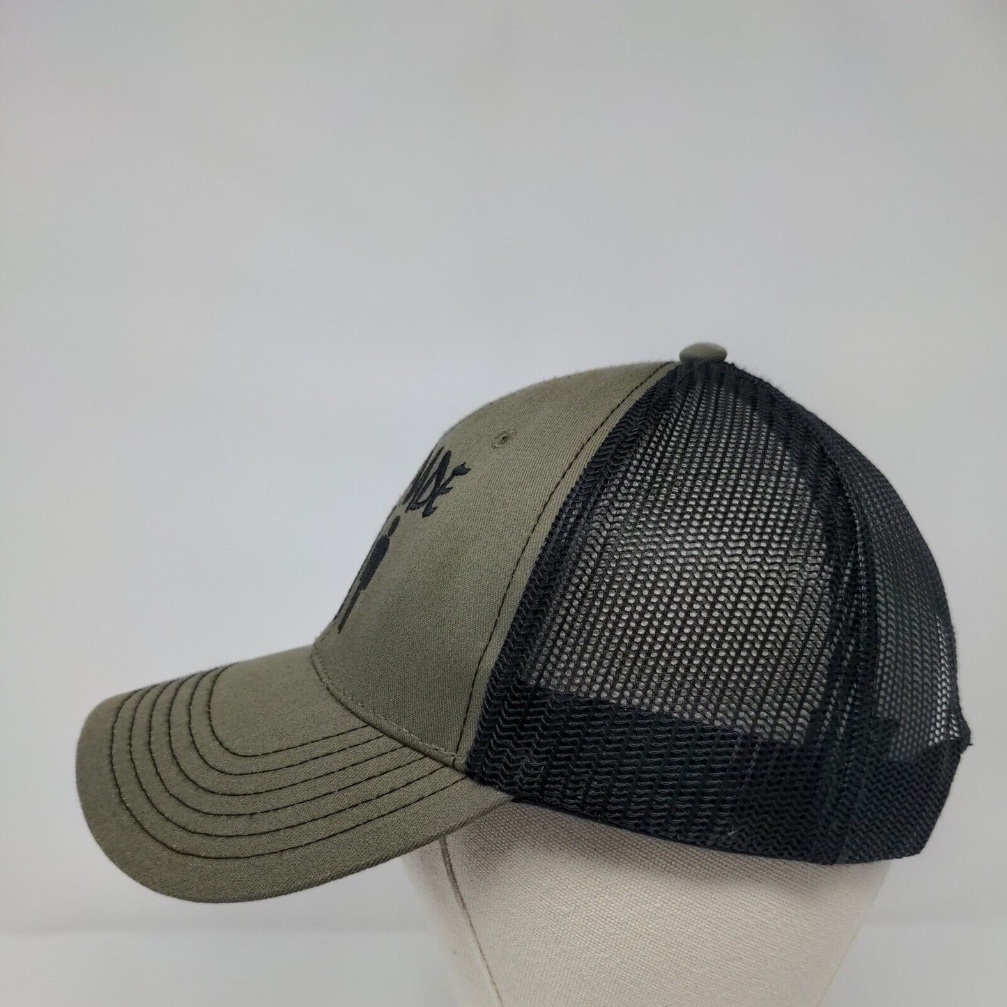 God Made Man And Woman Snapback Mesh Back Trucker Hat Green OSFM Otto