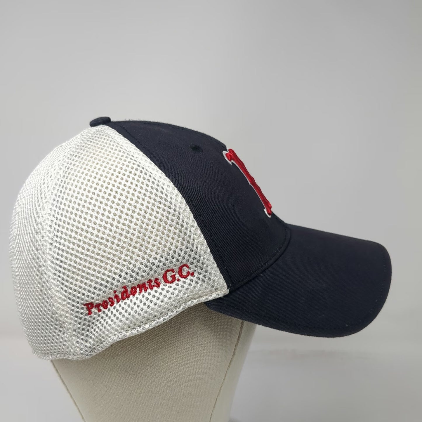 New Era Boston Red Sox MLB Baseball Cap Blue White Red One Size Mesh Back Hat