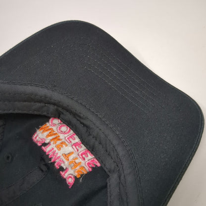 Dunkin DNKN Coffee DD Perks Black Baseball Cap Hat One Size Strapback Embroidery