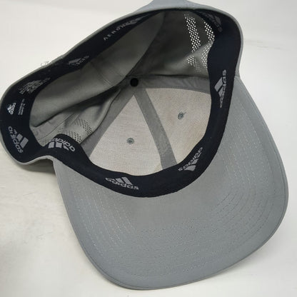 Adidas Baseball Cap Gray XL Aeroready Perforated Performance Polyester Tech Hat