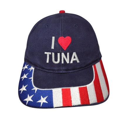 I 🧡 Tuna American Flag Strapback Hat Multicolor OSFM Adjustable Patriotic Otto