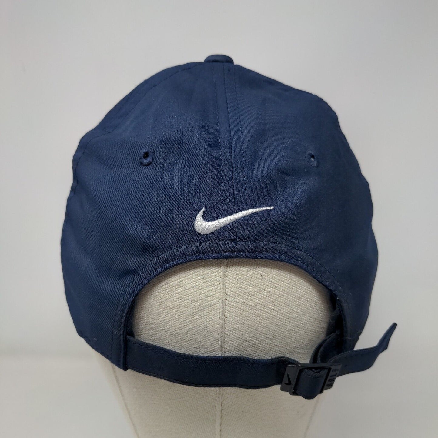 Nike Dri-Fit Slideback Hat Blue OSFM Adjustable Embroidered Legacy91 Polyester