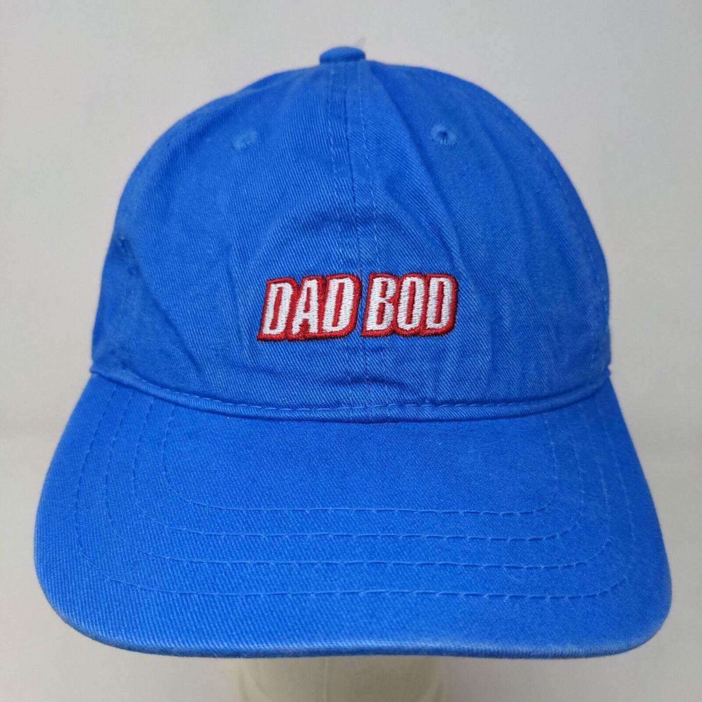 Unbranded Men's Slideback Hat Blue Size OS Embroidered Dad Bod Logo Cotton