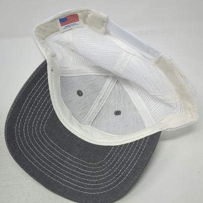 Army National Guard Trucker Hat Gray One Size Mesh Snapback Contrast Stitching