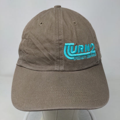 Turn 2 Specialty Companies Slideback Hat Tan M/L Embroidered 6 Panel Richardson