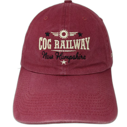 Fahrenheit Baseball Cap Red One Size Cog Railway New Hampshire Elevation Hat
