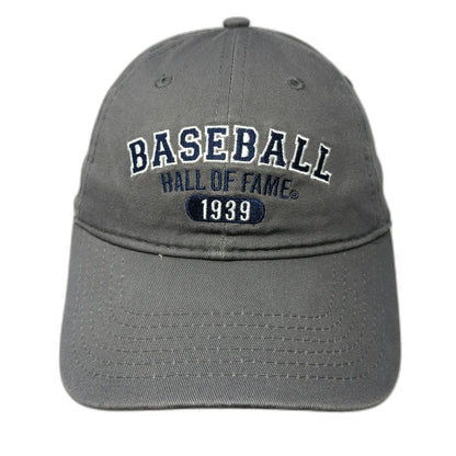 National Baseball Hall of Fame Gray One Size Cap Strapback 1939 Blue White Hat