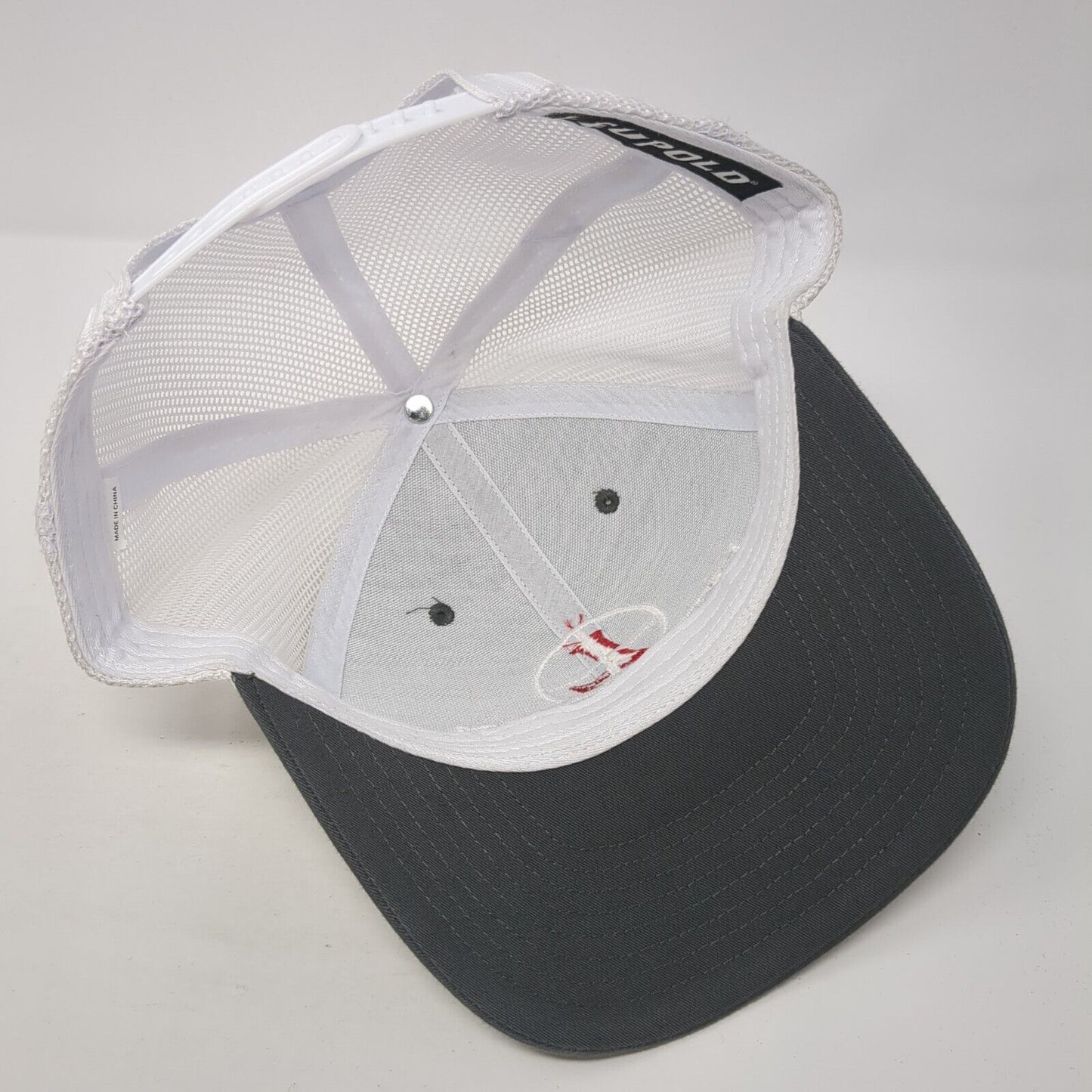 Leupold Trucker Hat Gray One Size Adjustable Embroidered Mesh Back 6 Panel