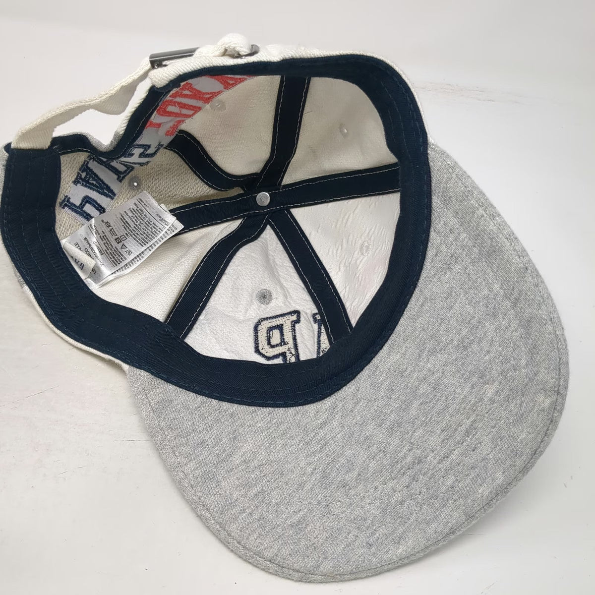 GAP Baseball Cap Gray White One Size Paris Tokyo Split Design Cotton Blend Hat