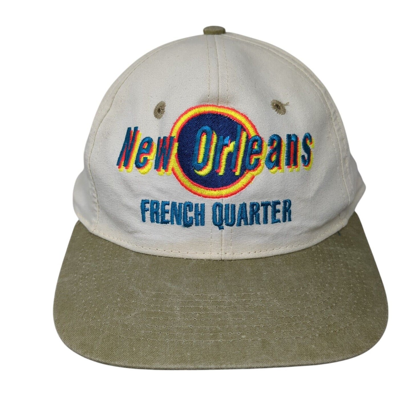 New Orleans French Quarter Snapback Hat Multicolor OSFA Embroidered